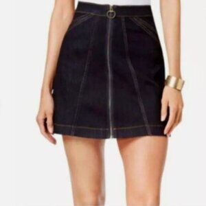 Buffalo Front Zip Jeans Skirt Rinse Wash High Rise Cadby Lavage Naturel Sz 31